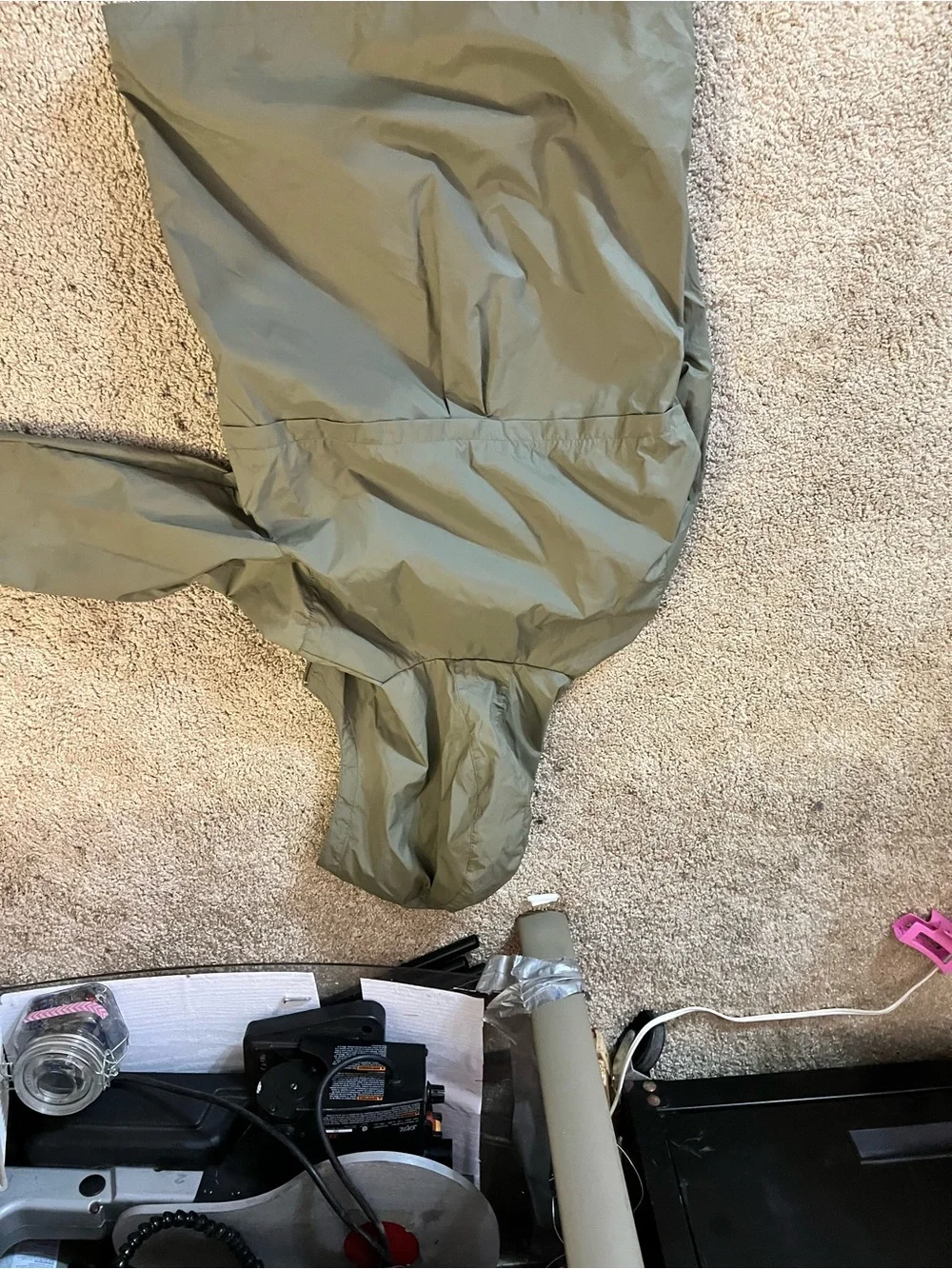 Kids Olive Green Raincoat with Hood